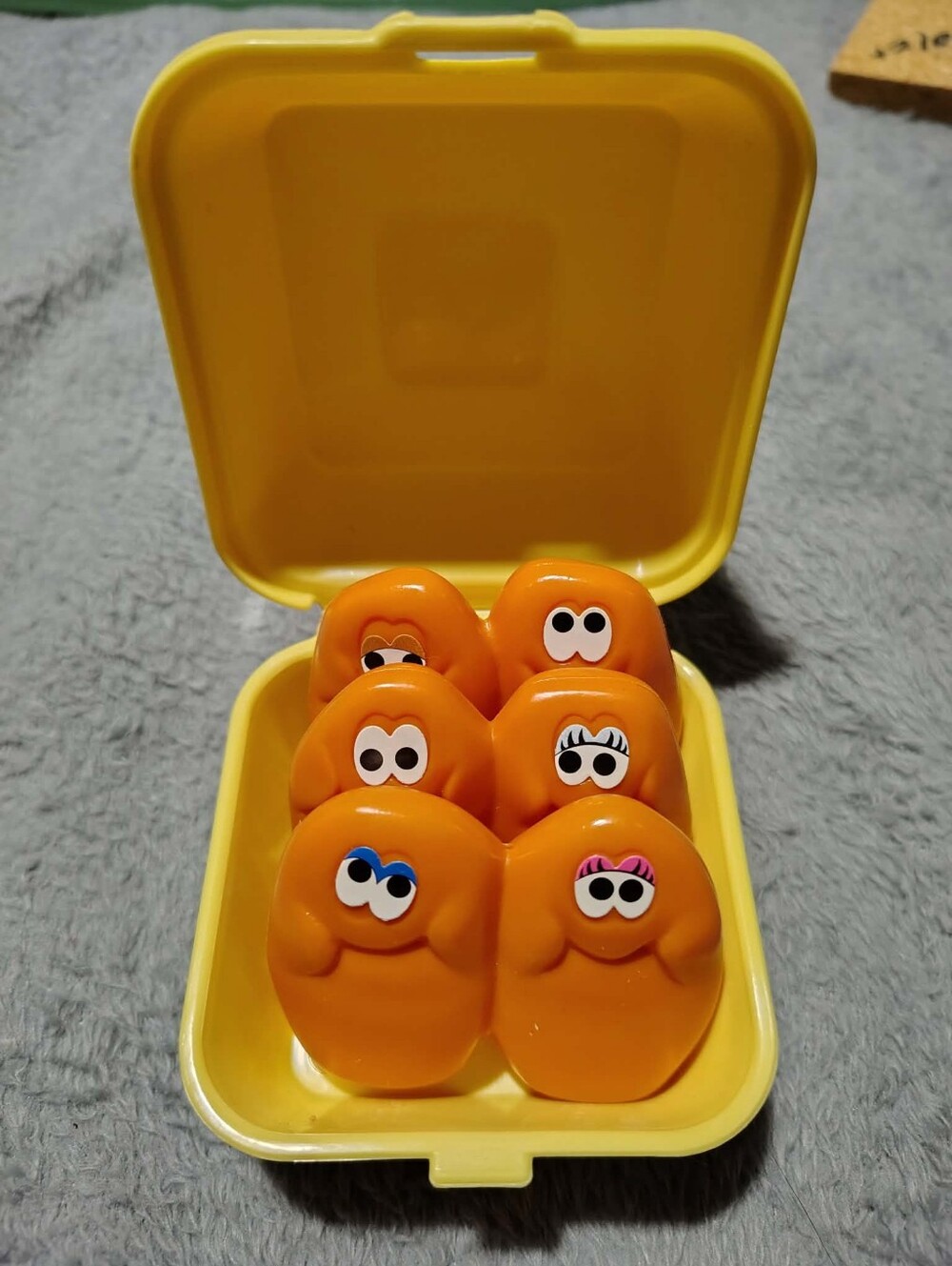 Vintage 1988 McDonald's McNugget Buddies 6 Piece Toy - 1980s Chicken Nugget Guys